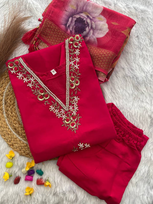 Presenting new handwork kurta set collection