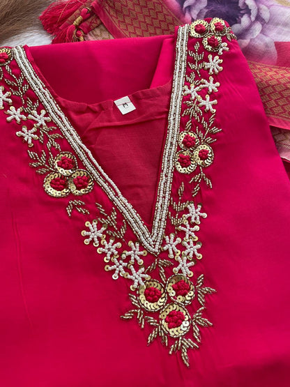 Presenting new handwork kurta set collection