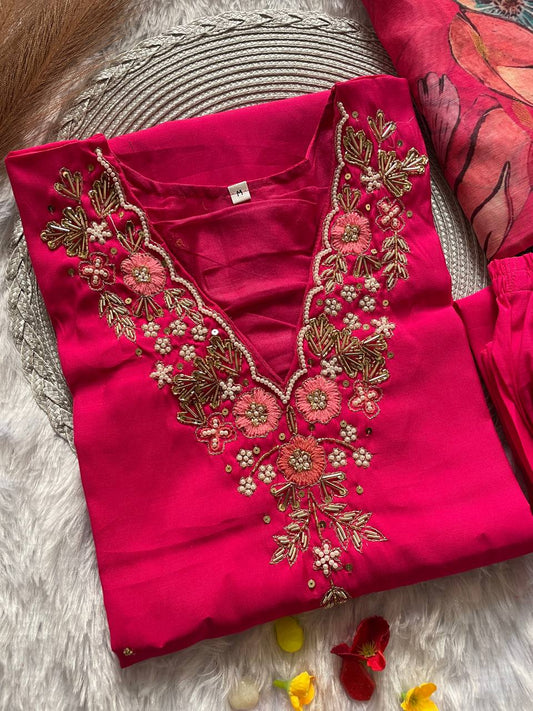 handwork kurta set