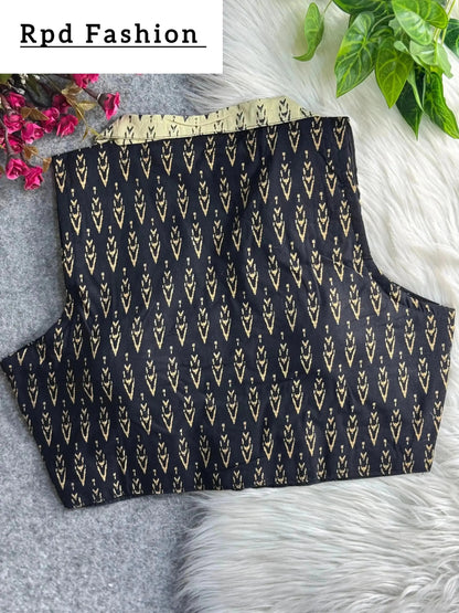 Ajrakh Printed Pure Cotton Blouse - Elegant Partywear - RPD Fashion