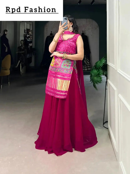 BEAUTIFUL GAJJI SILK PRINTE KURTI PLAZO - RPD Fashion