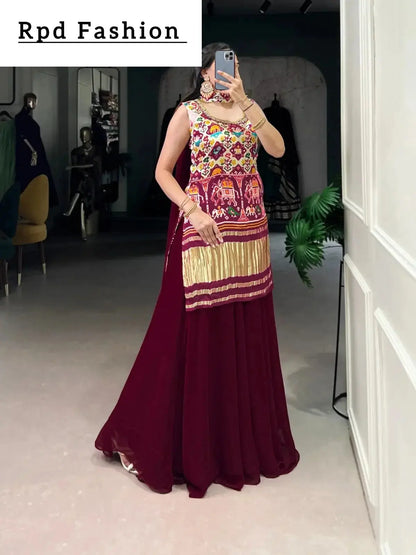 BEAUTIFUL GAJJI SILK PRINTE KURTI PLAZO - RPD Fashion