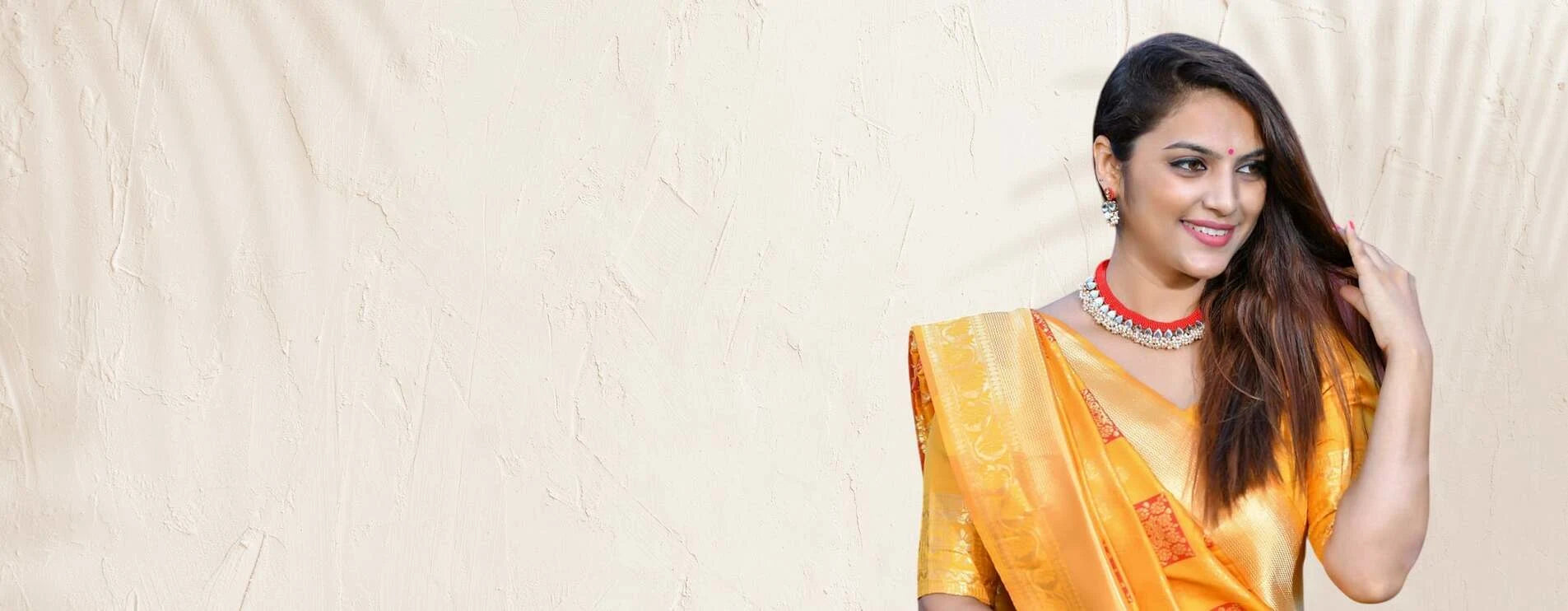 Woman in Traditional Silk Saree