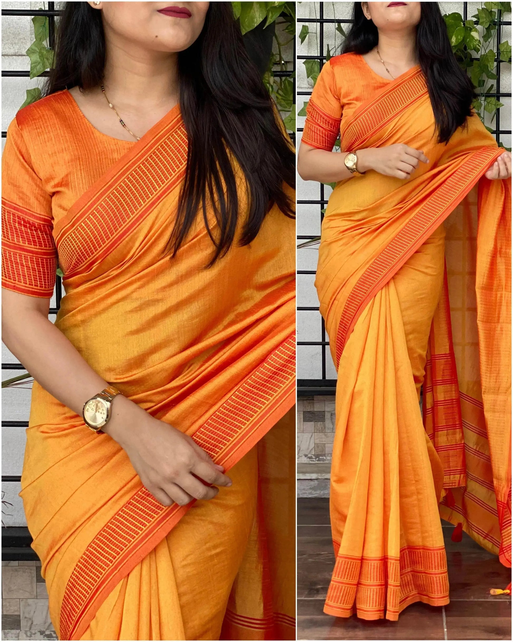 Beautiful Designer Soft Bamboo Silk Saree - RPD Fashion