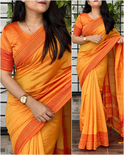 Beautiful Designer Soft Bamboo Silk Saree - RPD Fashion