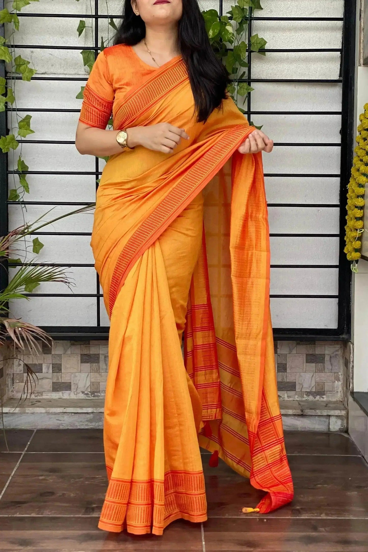 beautiful designer soft bamboo silk saree - rpd fashion