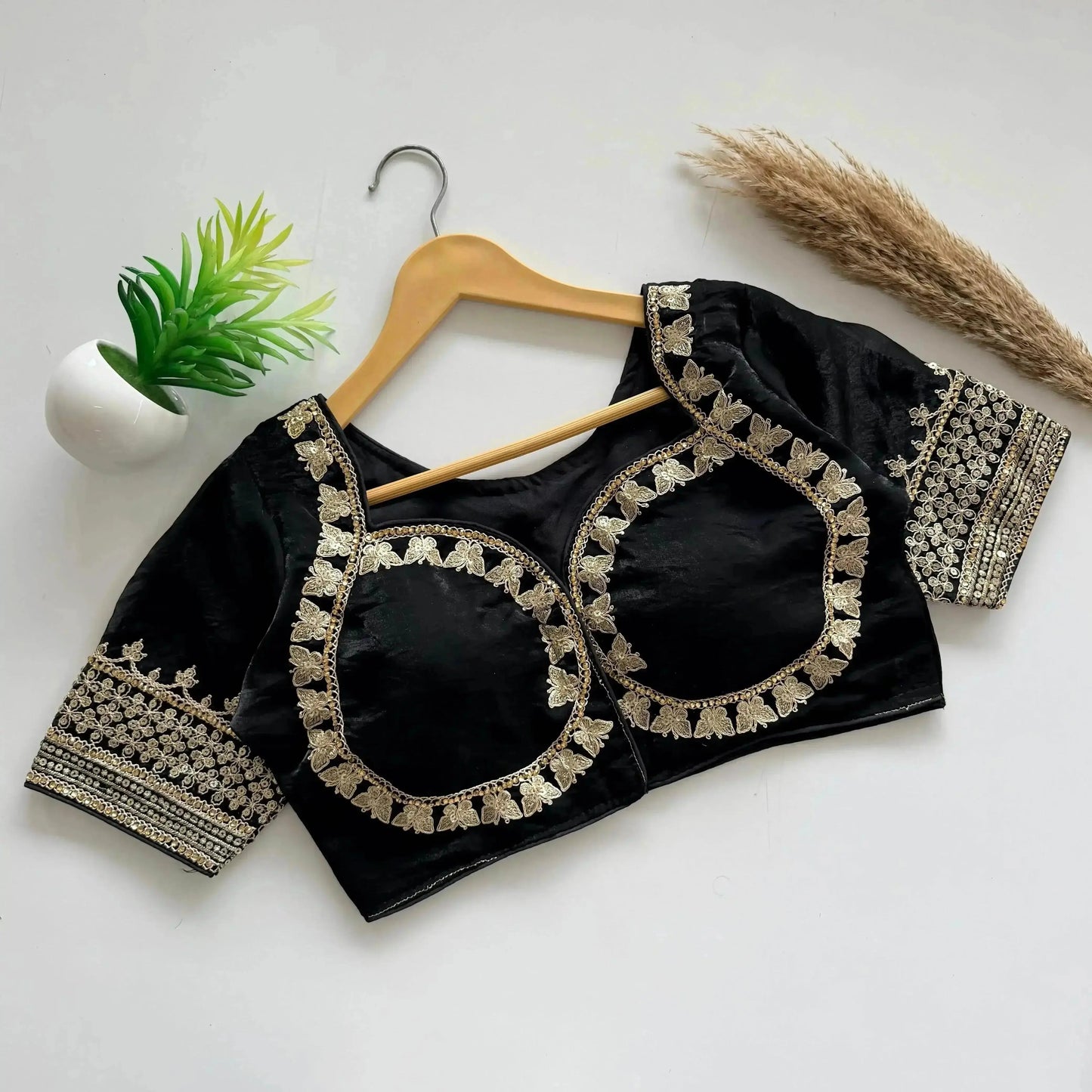 beautiful embroidery sequence blouse cover - rpd fashion