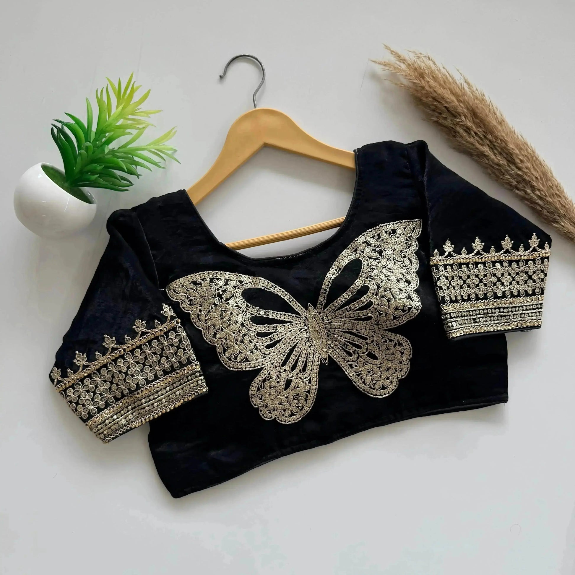 Beautiful Embroidery Sequence Blouse Cover - RPD Fashion