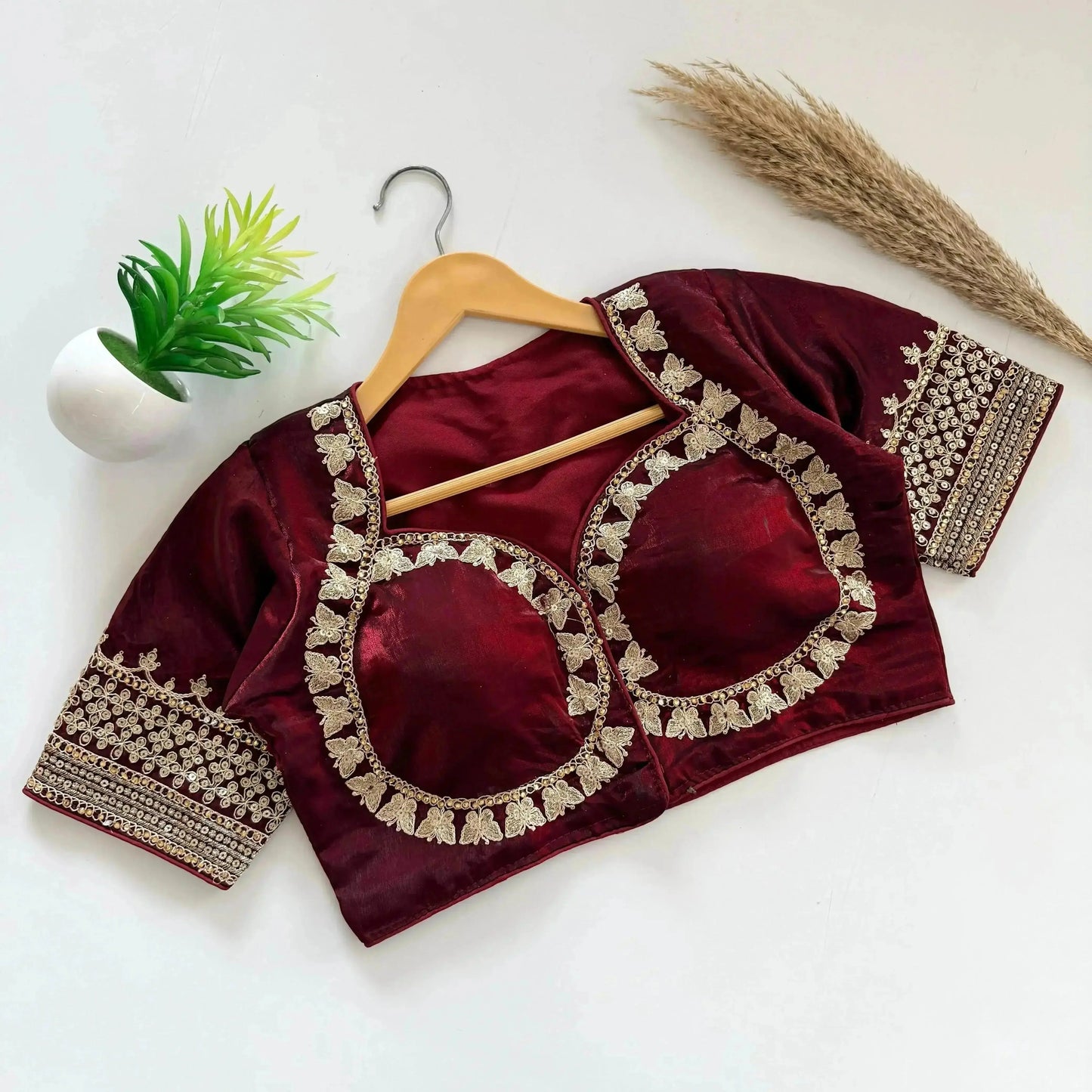 beautiful embroidery sequence blouse cover - rpd fashion