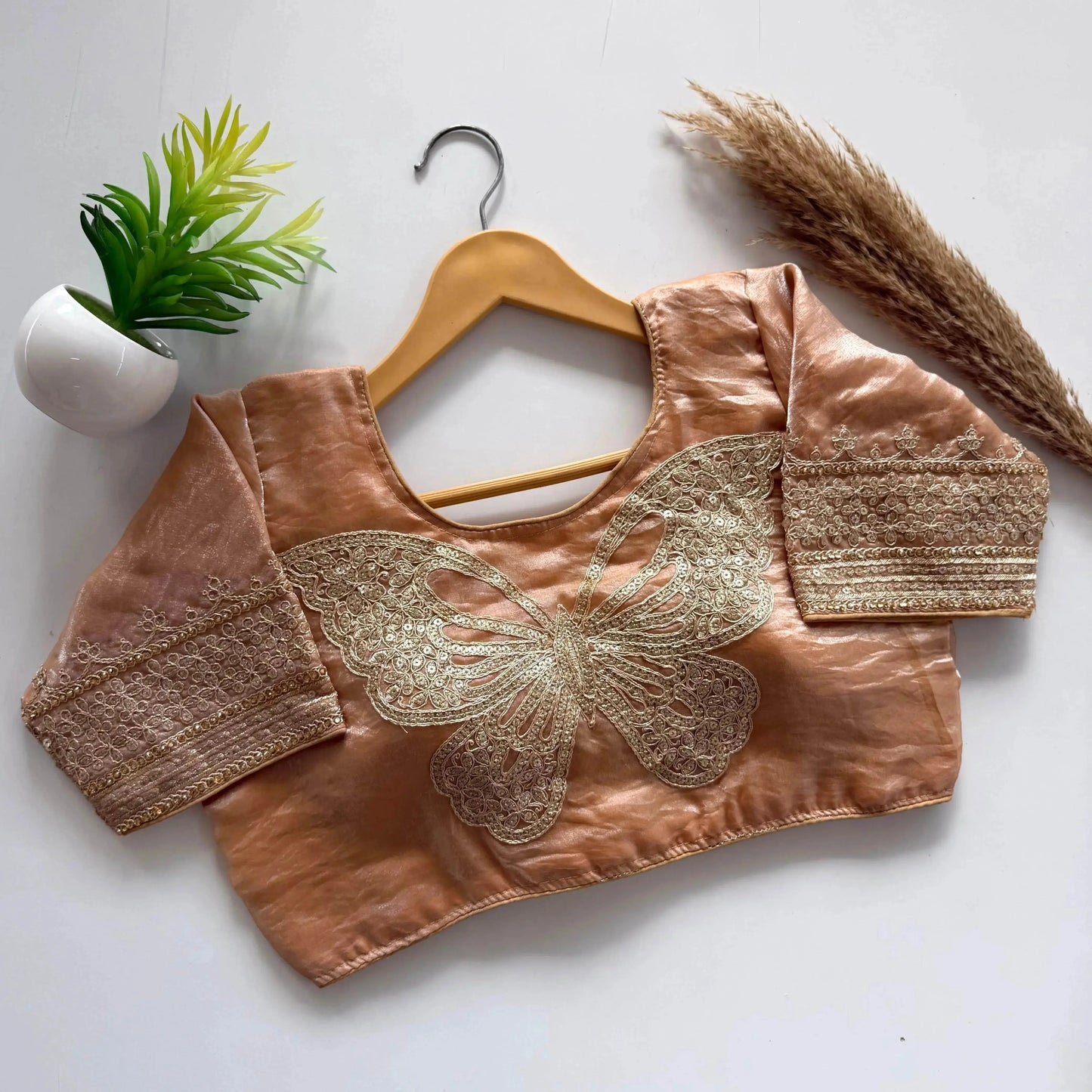 beautiful embroidery sequence blouse cover - rpd fashion