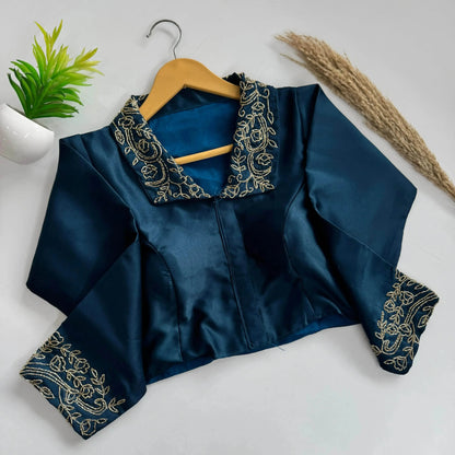 Beautiful Handwork All Over Sleeve and Collar Blouse - RPD Fashion