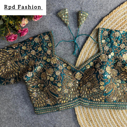 Beautiful Heavy Codding and Sequence Work Bridal Blouse - RPD Fashion