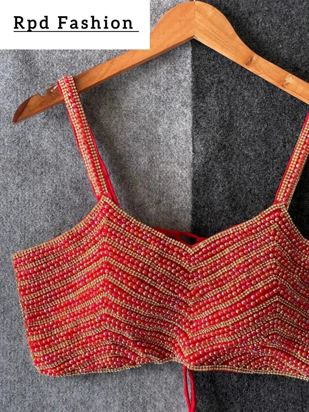 beautiful pearl moti spaghetti blouse - rpd fashion