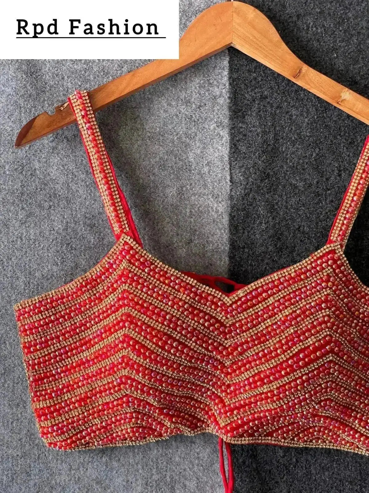 beautiful pearl moti spaghetti blouse - rpd fashion