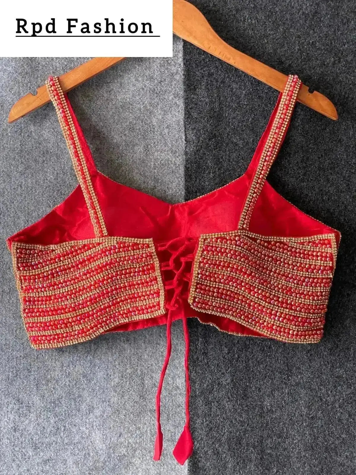 beautiful pearl moti spaghetti blouse - rpd fashion