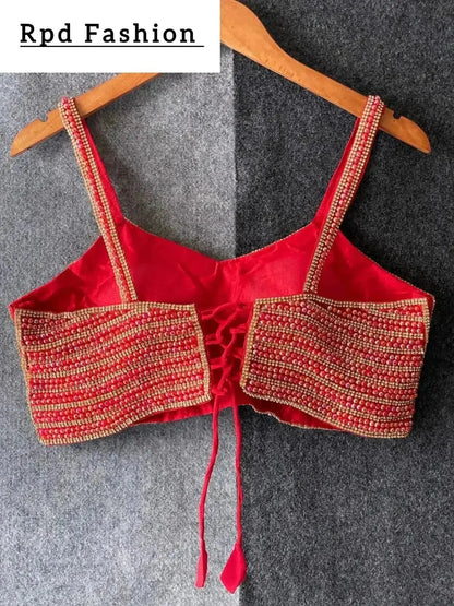 Beautiful Pearl Moti Spaghetti Blouse - RPD Fashion