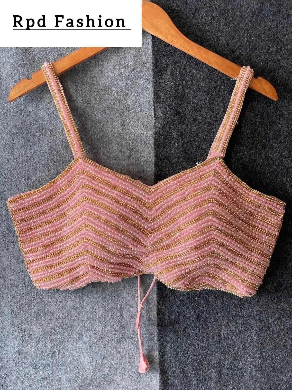 beautiful pearl moti spaghetti blouse - rpd fashion