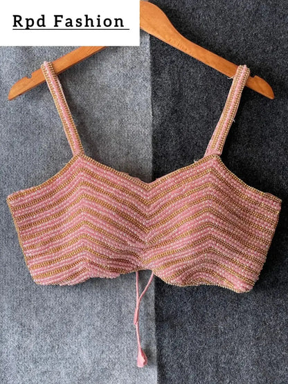 Beautiful Pearl Moti Spaghetti Blouse - RPD Fashion