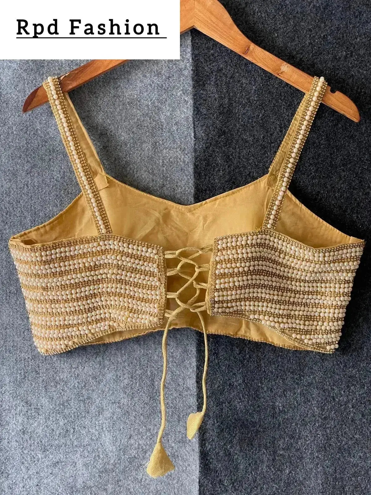 beautiful pearl moti spaghetti blouse - rpd fashion