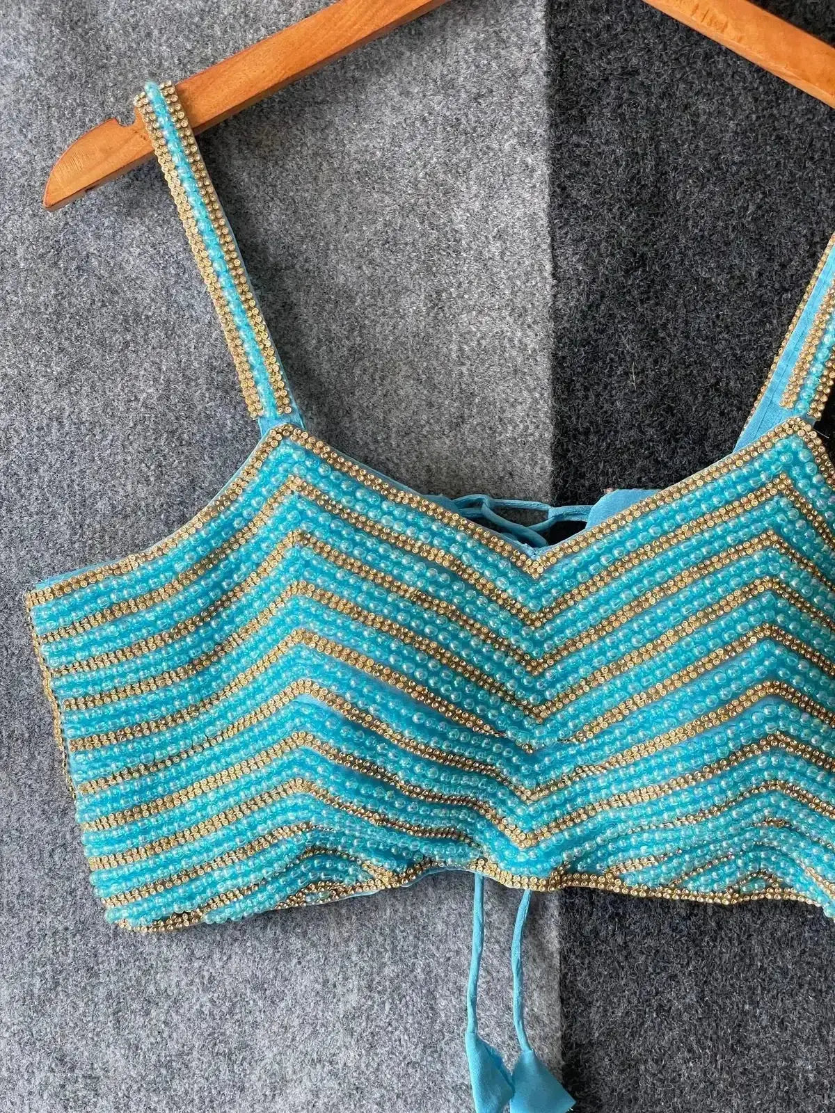 beautiful pearl moti spaghetti blouse - rpd fashion