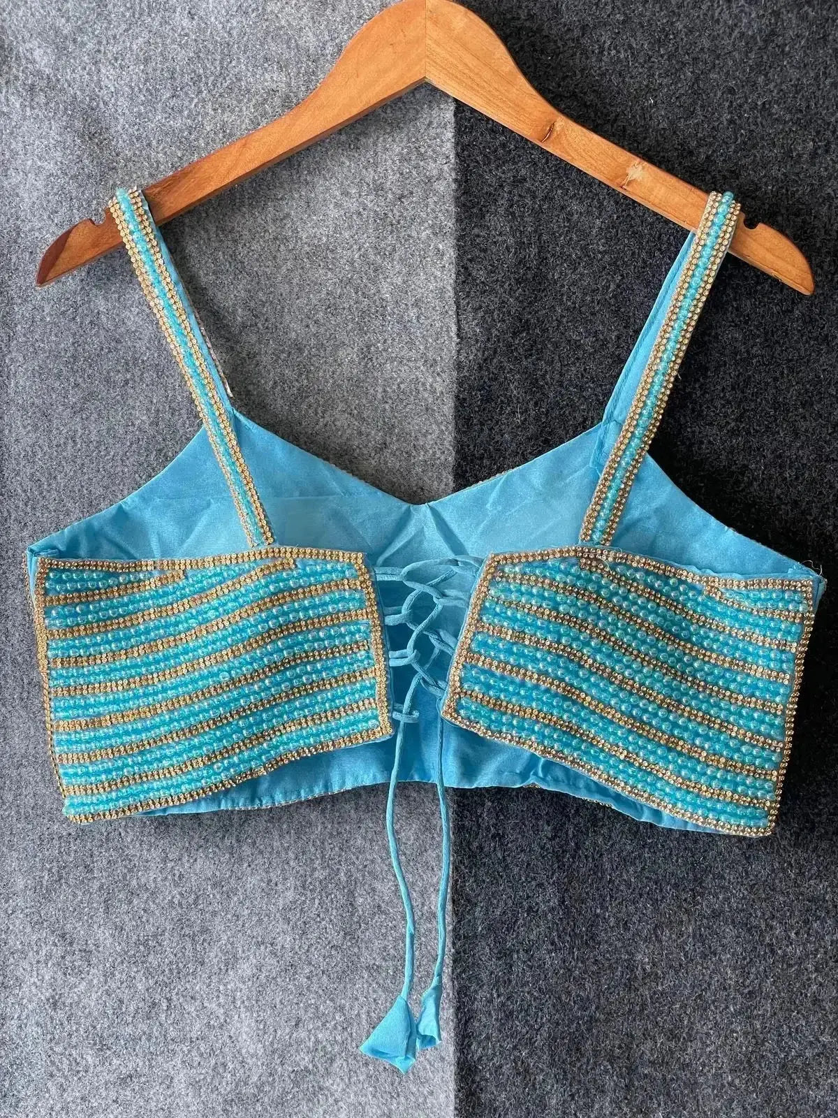 beautiful pearl moti spaghetti blouse - rpd fashion