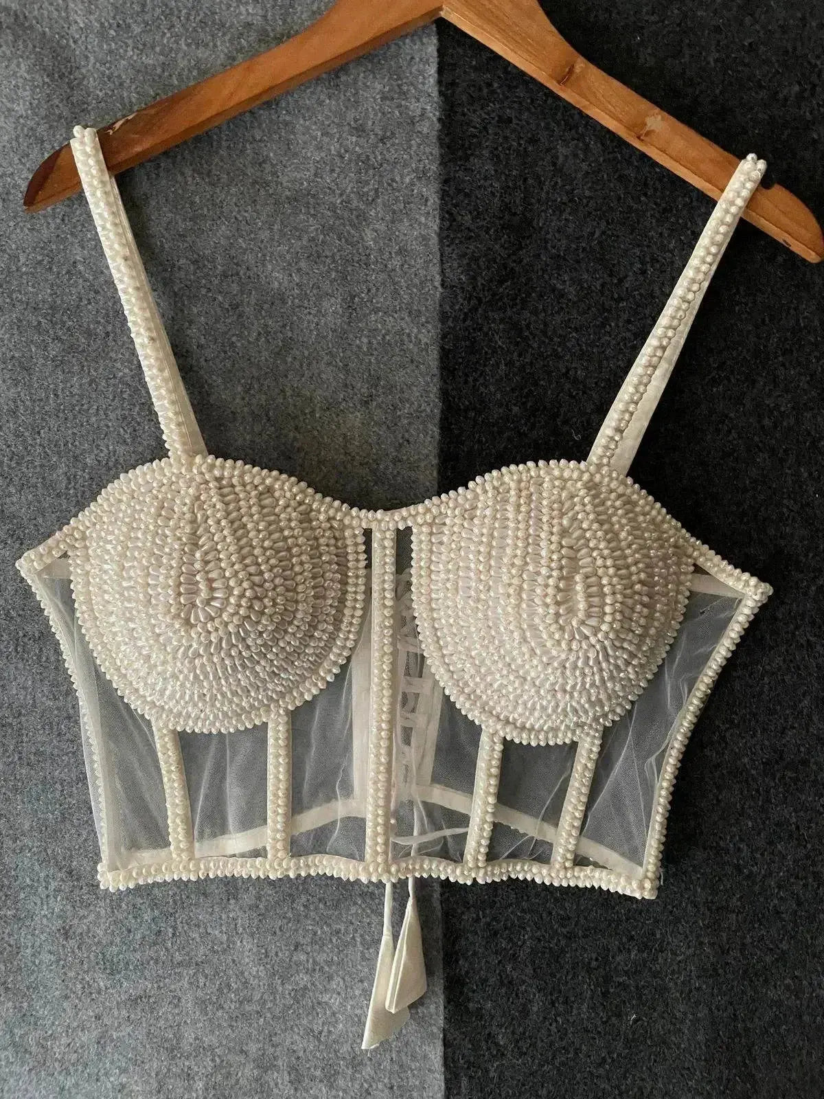 beautiful traditional blouse with heavy stitching and pearl accents - padded, back open style - rpd fashion