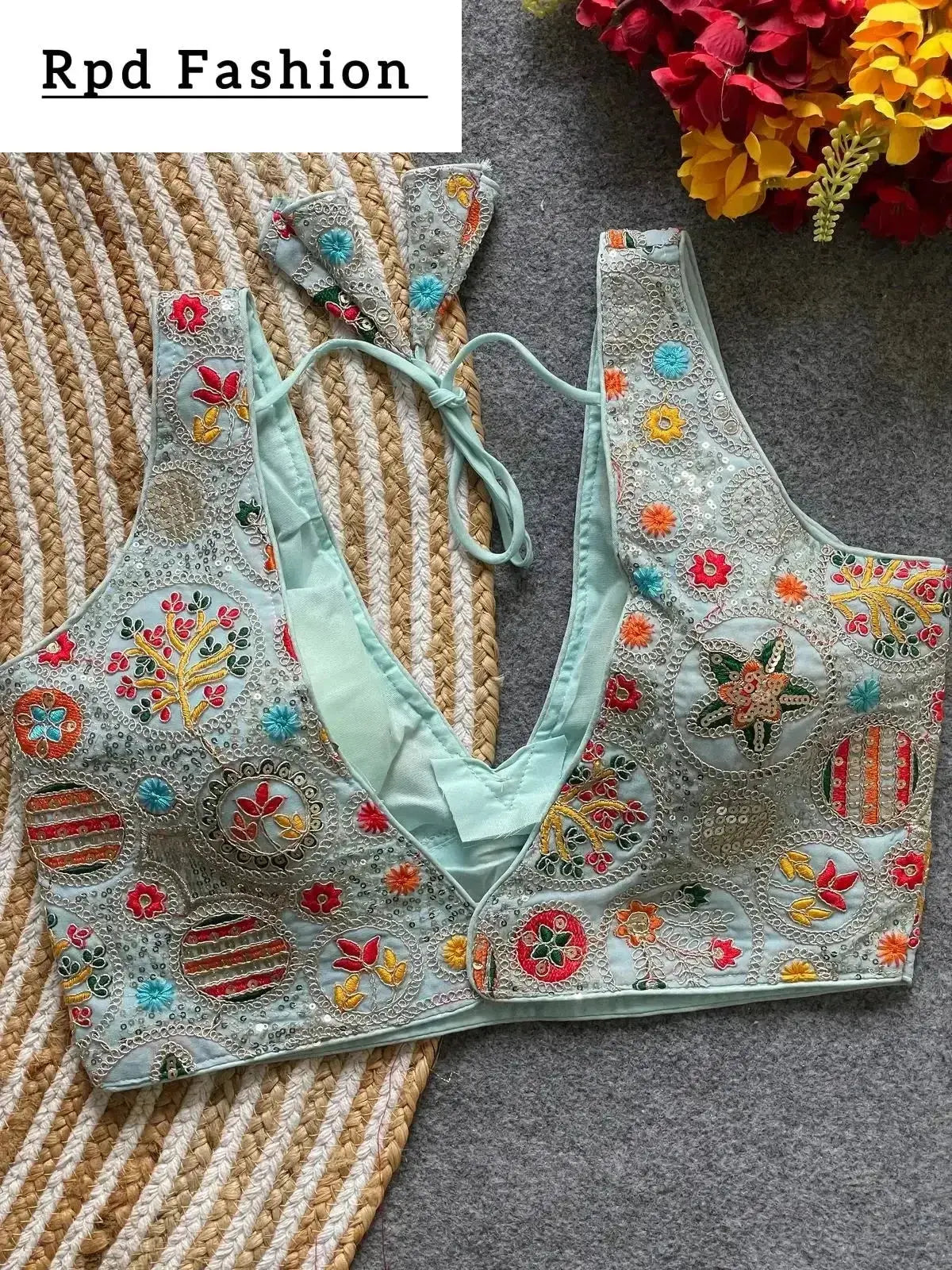 bollywood style heavy codding work blouse for party wear - rpd fashion