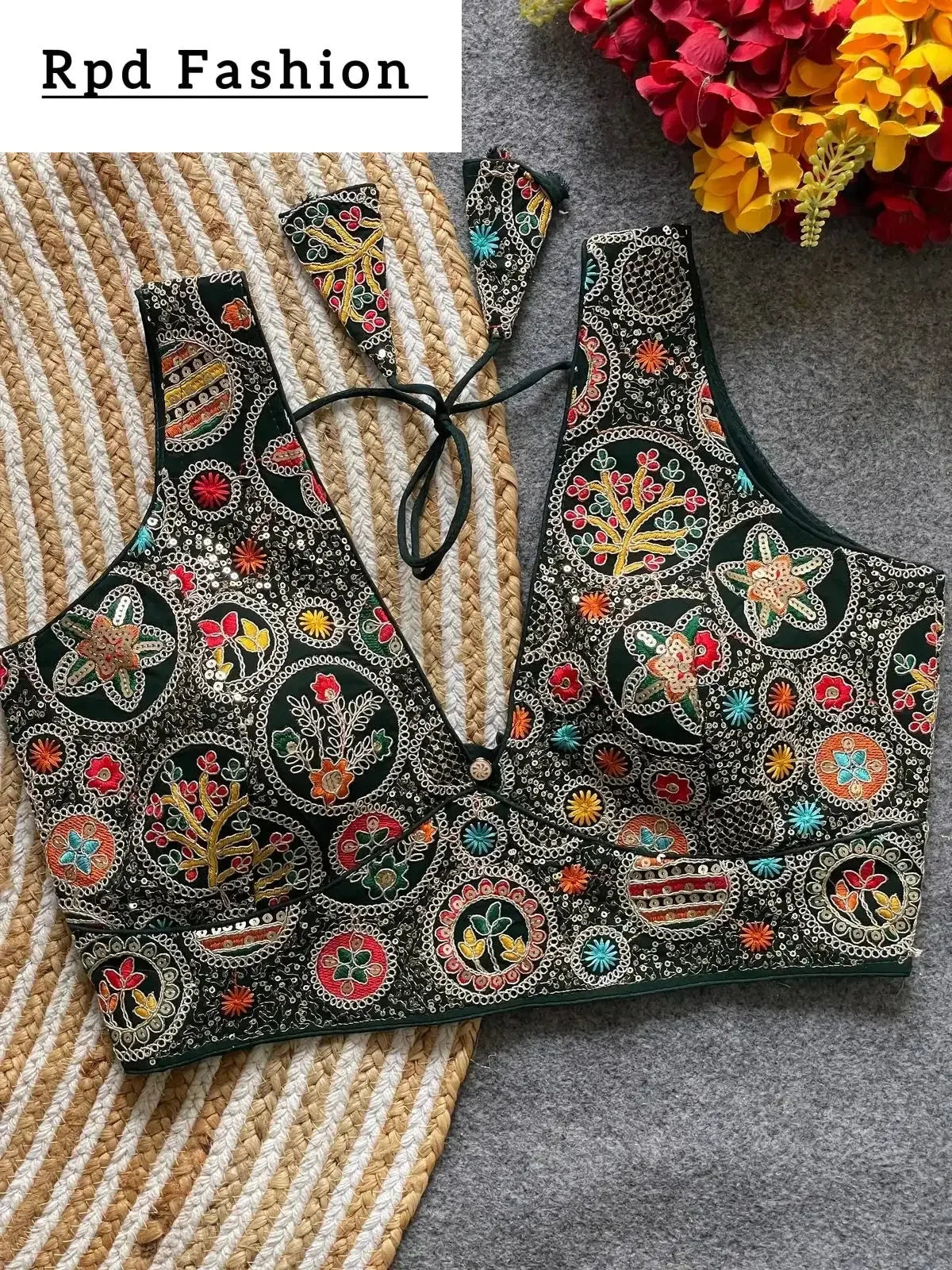 bollywood style heavy codding work blouse for party wear - rpd fashion