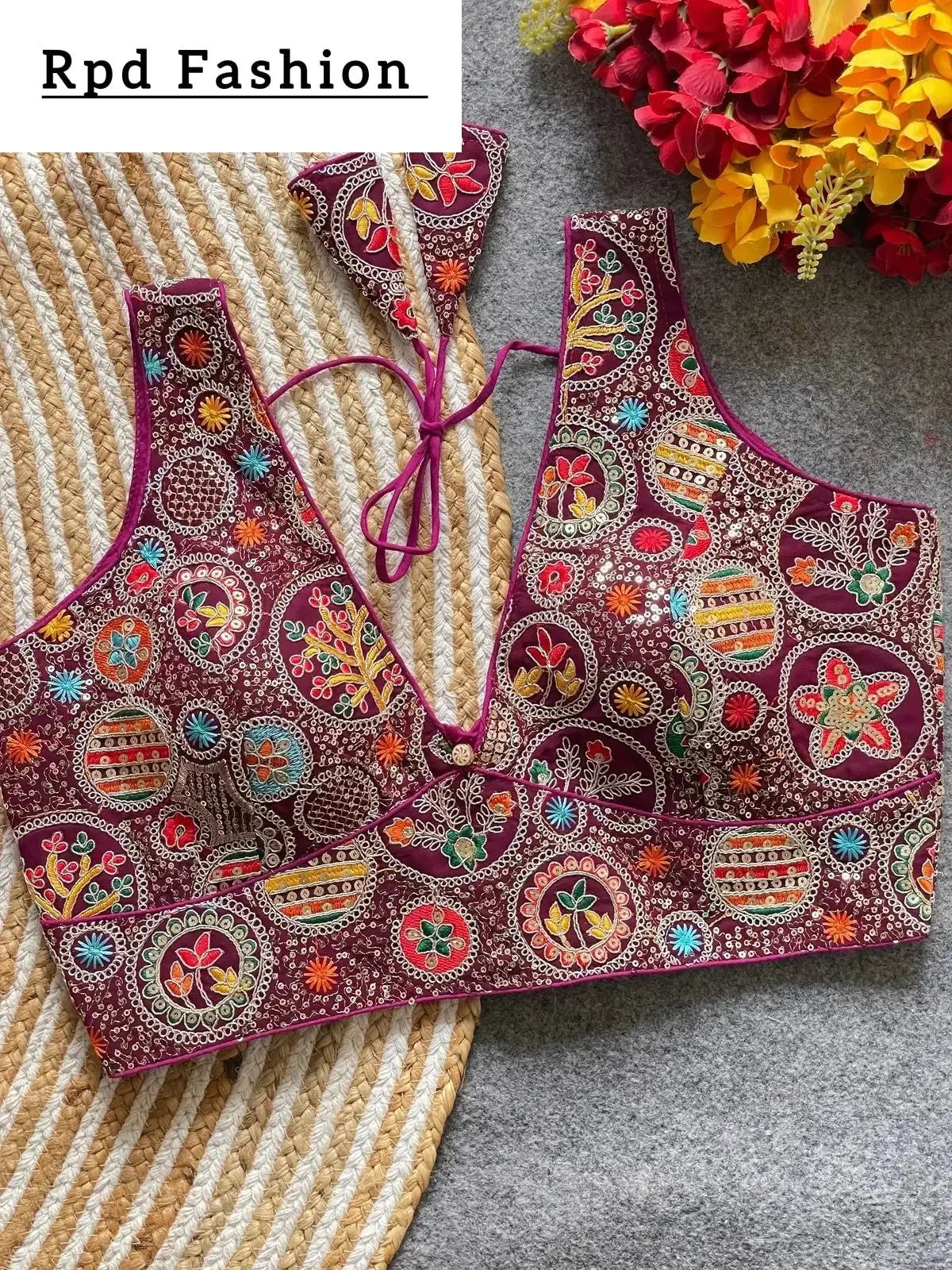 bollywood style heavy codding work blouse for party wear - rpd fashion