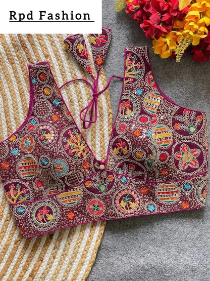 Bollywood Style Heavy Codding Work Blouse for Party Wear - RPD Fashion