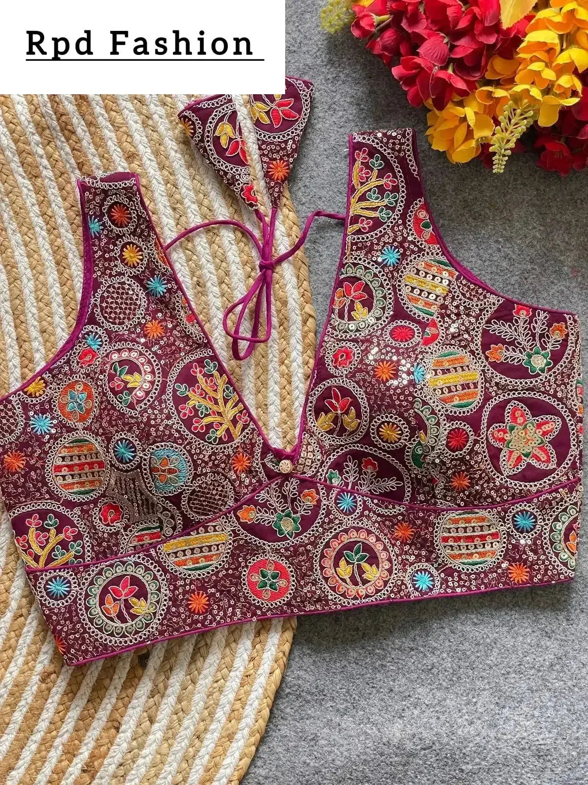 bollywood style heavy codding work blouse for party wear - rpd fashion