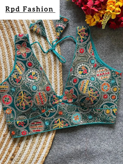 Bollywood Style Heavy Codding Work Blouse for Party Wear - RPD Fashion