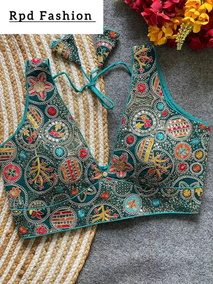 Bollywood Style Heavy Codding Work Blouse for Party Wear - RPD Fashion