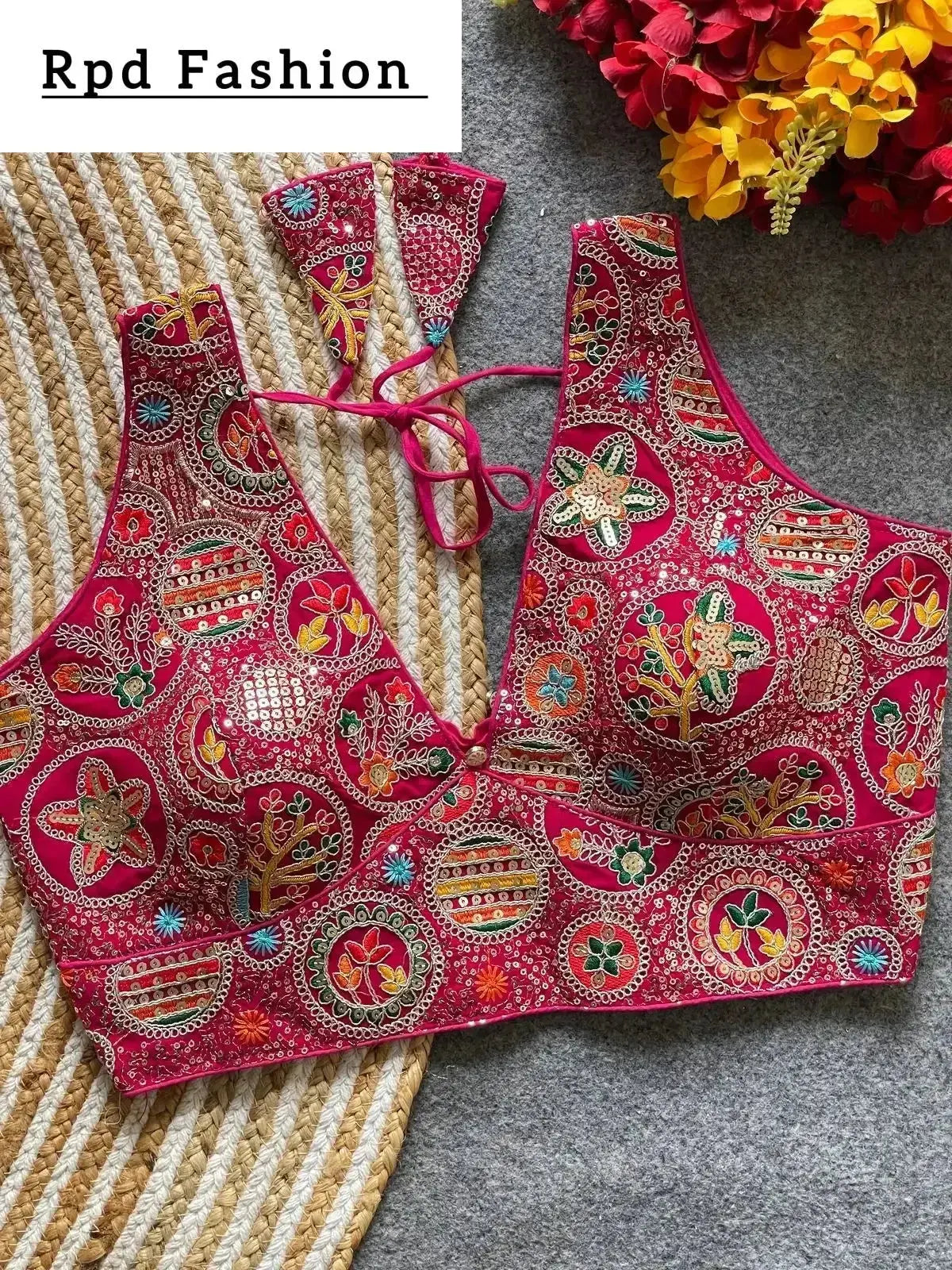 bollywood style heavy codding work blouse for party wear - rpd fashion