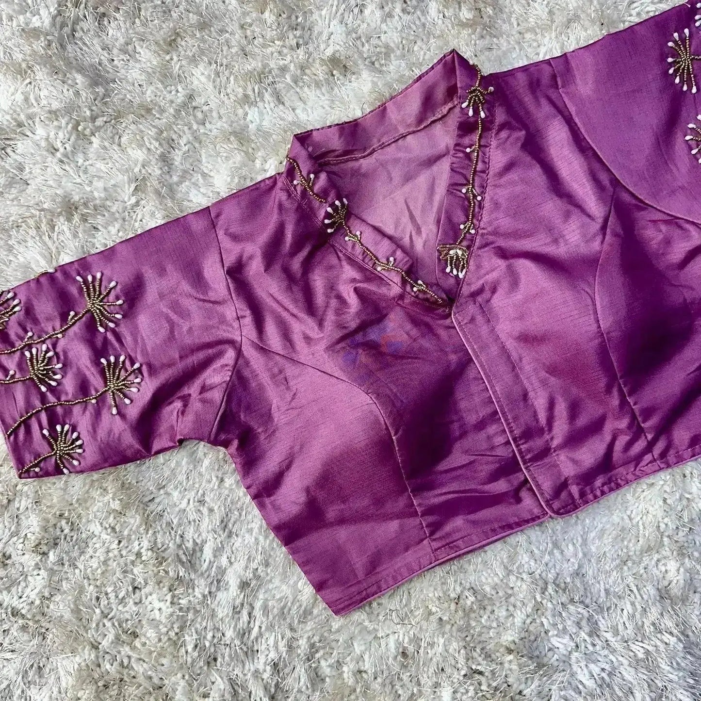 bridal red embroidered wedding blouse back design - rpd fashion