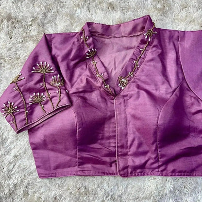 Bridal Red Embroidered Wedding Blouse Back Design - RPD Fashion