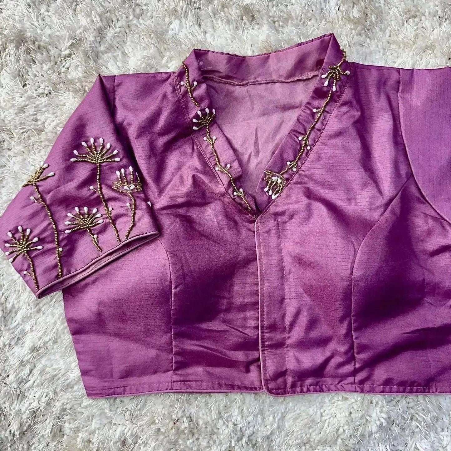 bridal red embroidered wedding blouse back design - rpd fashion