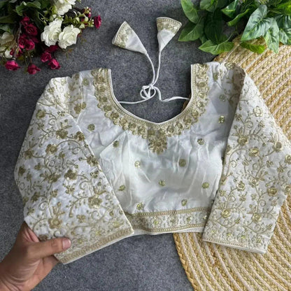 Bridal Wear Heavy Embroidery Blouse – Rich Golden Thread Work - RPD Fashion