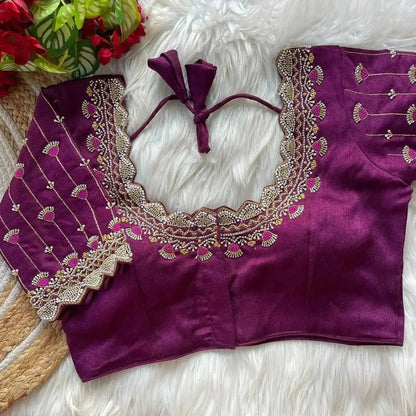 Designer Bridal Blouse Designs with Zari & Stone Work for Indian Weddings - RPD Fashion