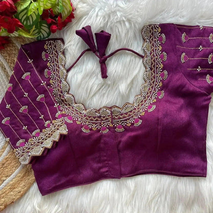 Designer Bridal Blouse Designs with Zari & Stone Work for Indian Weddings - RPD Fashion