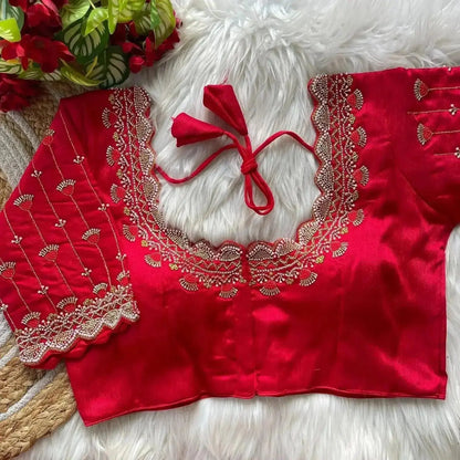 Designer Bridal Blouse Designs with Zari & Stone Work for Indian Weddings - RPD Fashion