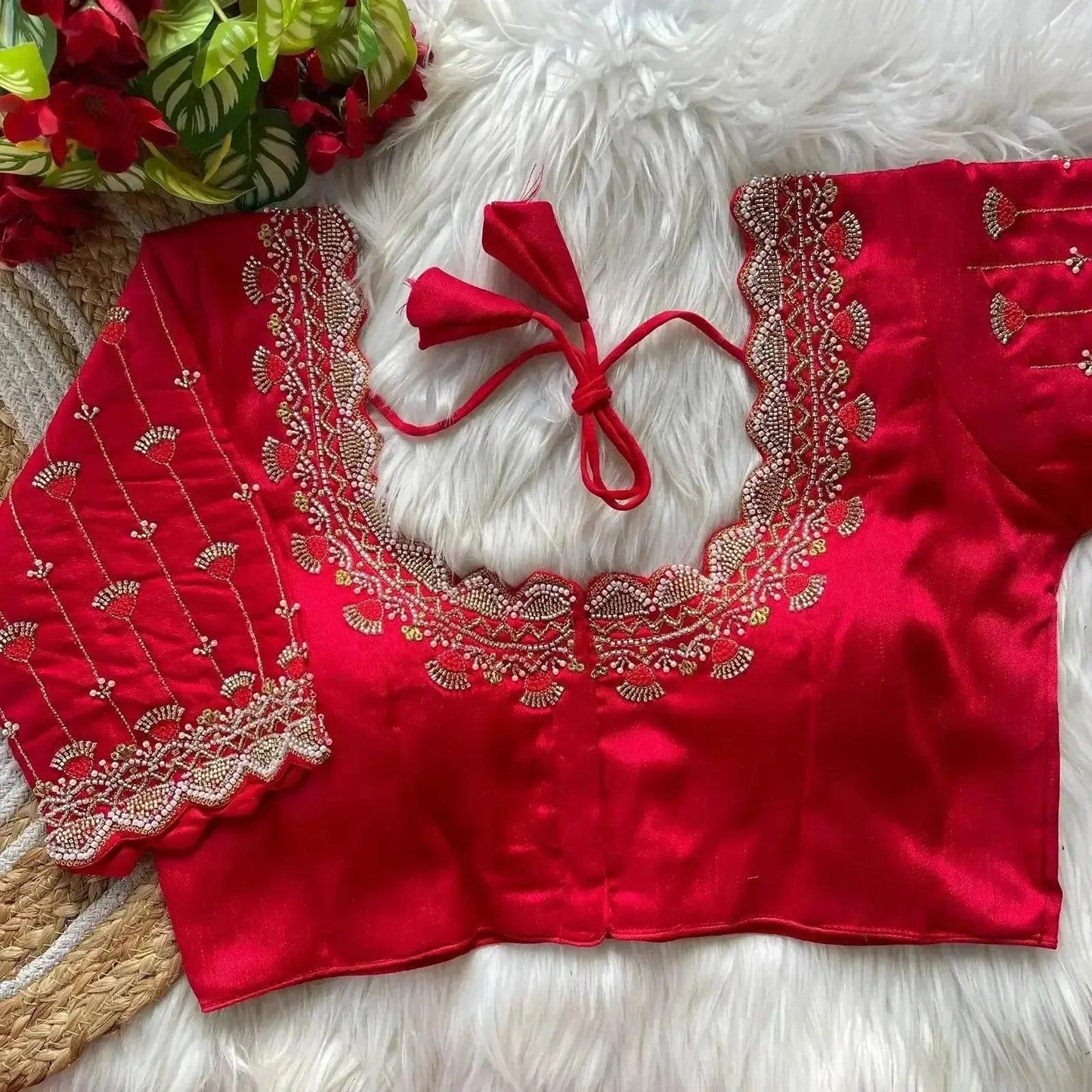 designer bridal blouse designs with zari & stone work for indian weddings - rpd fashion