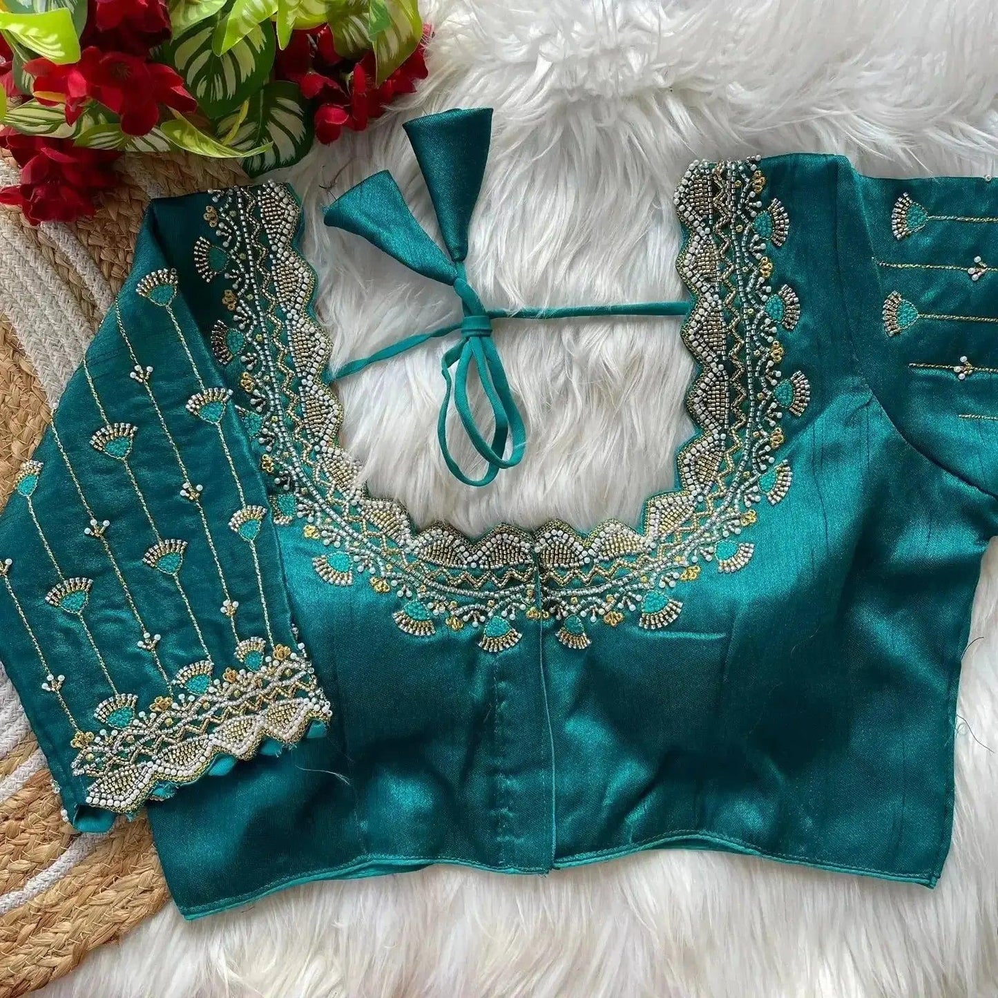 designer bridal blouse designs with zari & stone work for indian weddings - rpd fashion