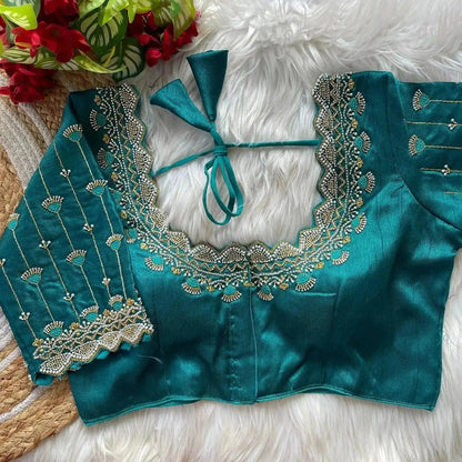Designer Bridal Blouse Designs with Zari & Stone Work for Indian Weddings - RPD Fashion