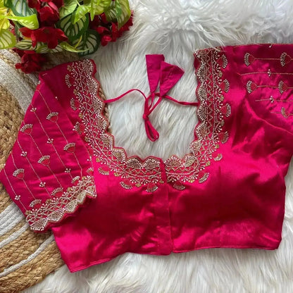 Designer Bridal Blouse Designs with Zari & Stone Work for Indian Weddings - RPD Fashion