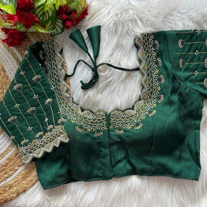 Designer Bridal Blouse Designs with Zari & Stone Work for Indian Weddings - RPD Fashion