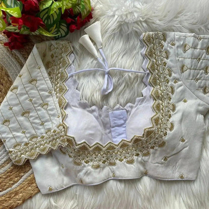 Designer Bridal Blouse Designs with Zari & Stone Work for Indian Weddings - RPD Fashion