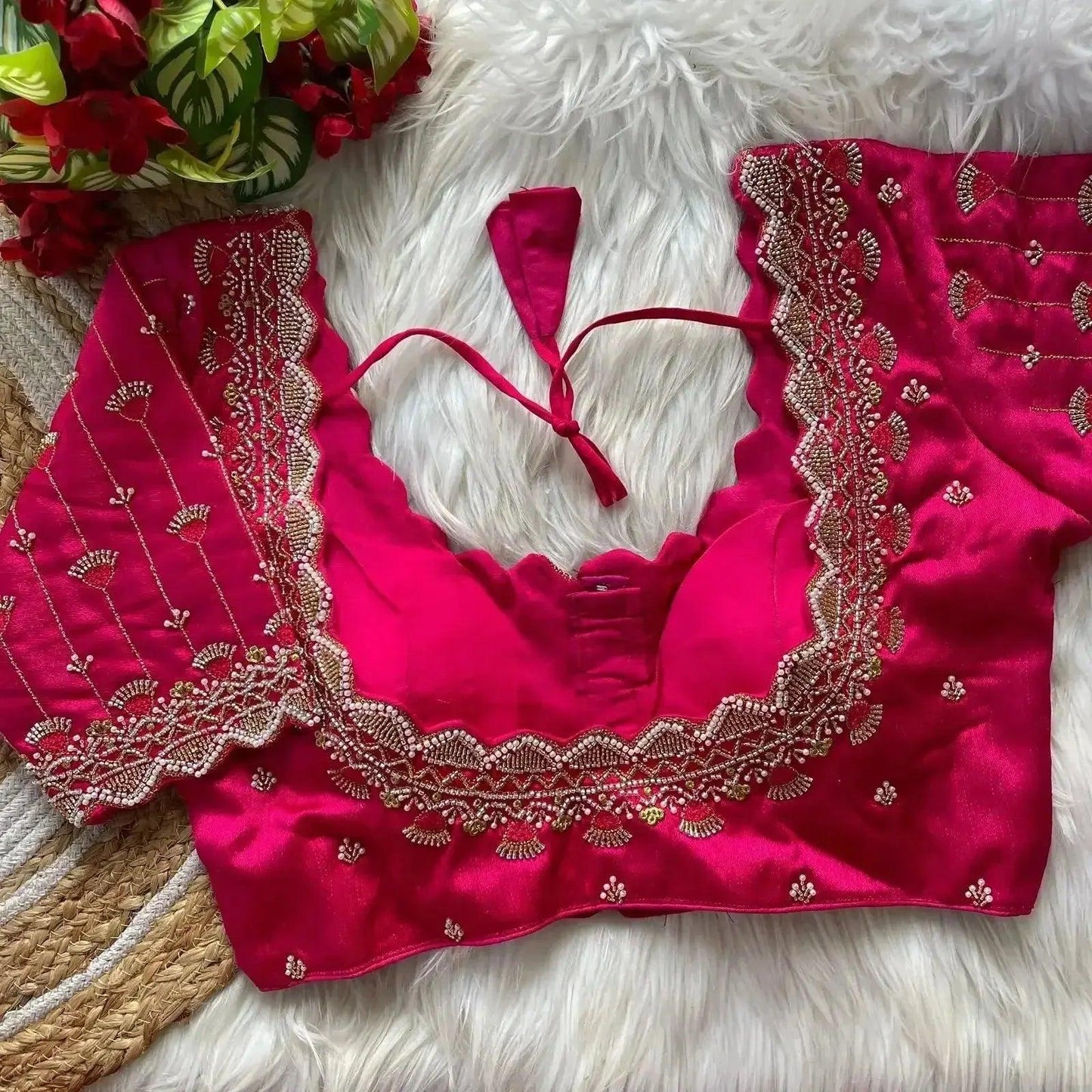 designer bridal blouse designs with zari & stone work for indian weddings - rpd fashion