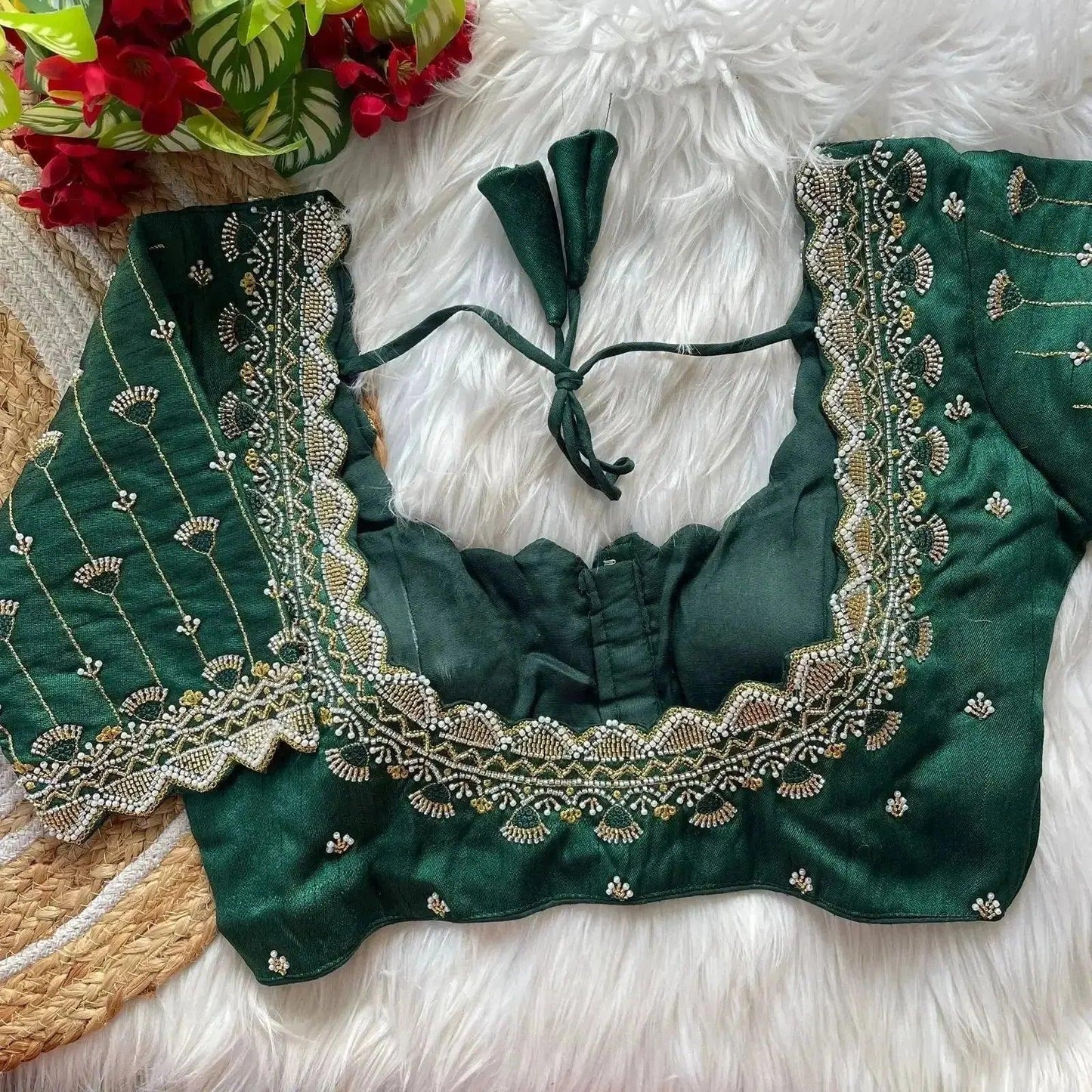 designer bridal blouse designs with zari & stone work for indian weddings - rpd fashion