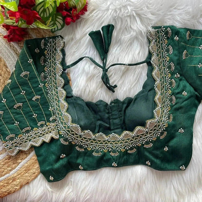 Designer Bridal Blouse Designs with Zari & Stone Work for Indian Weddings - RPD Fashion